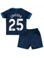Chelsea Moises Caicedo #25 Venkovní dres pro děti 2023-24 Krátký Rukáv (+ trenýrky)